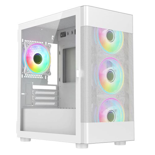 Vida Zephyr White ARGB Gaming Case