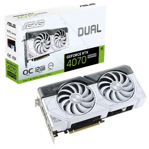 Asus Dual RTX 4070 SUPER OC 12GB DDR6X White Graphics Card