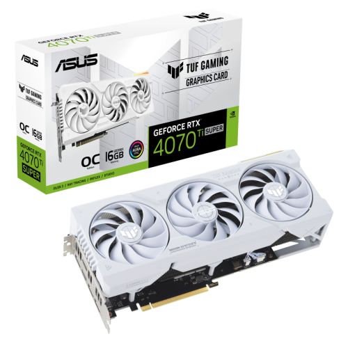 Asus TUF GAMING RTX 4070 Ti SUPER OC 16GB DDR6X White Graphics Card