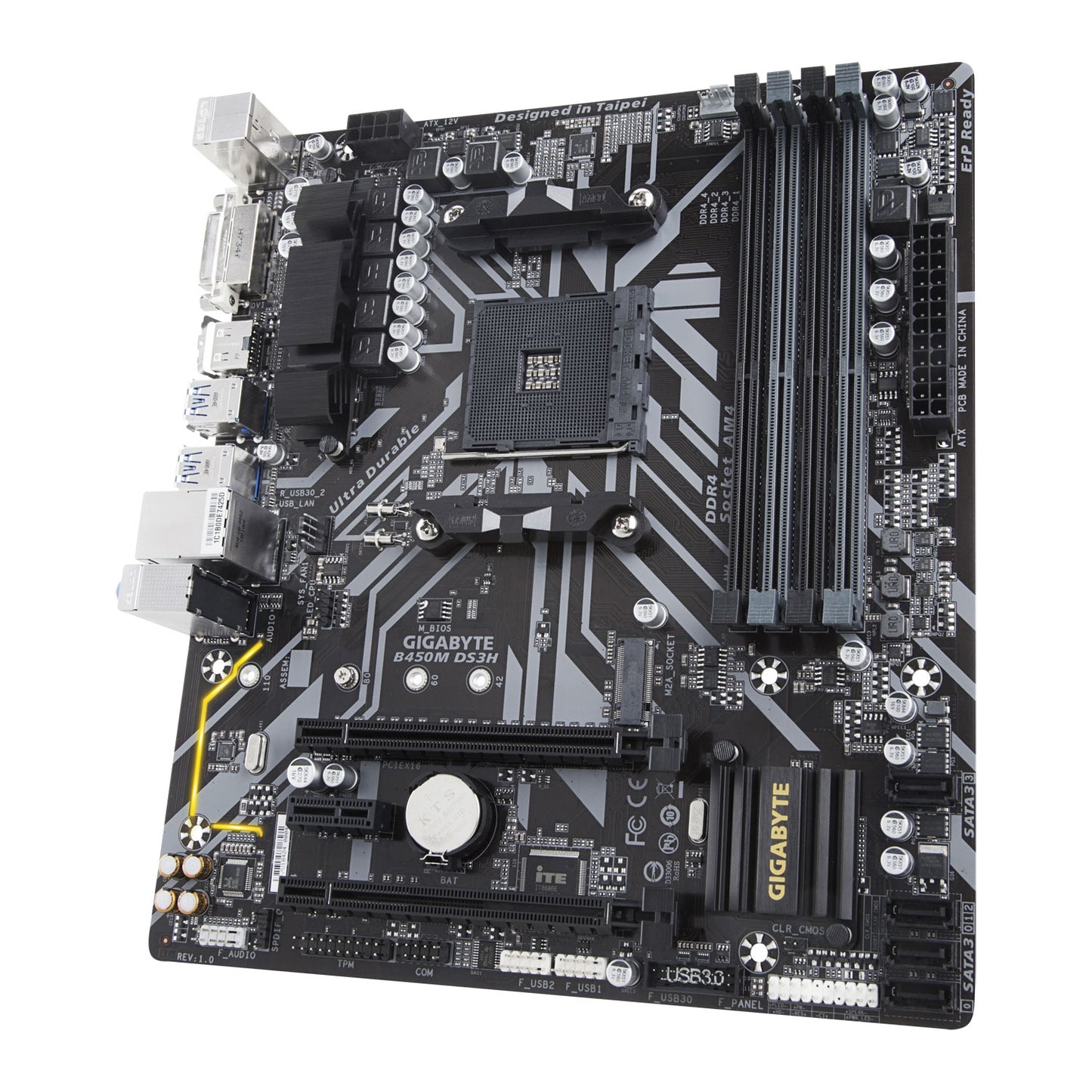 Gigabyte B450M DS3H v2 micro-ATX AM4 Motherboard