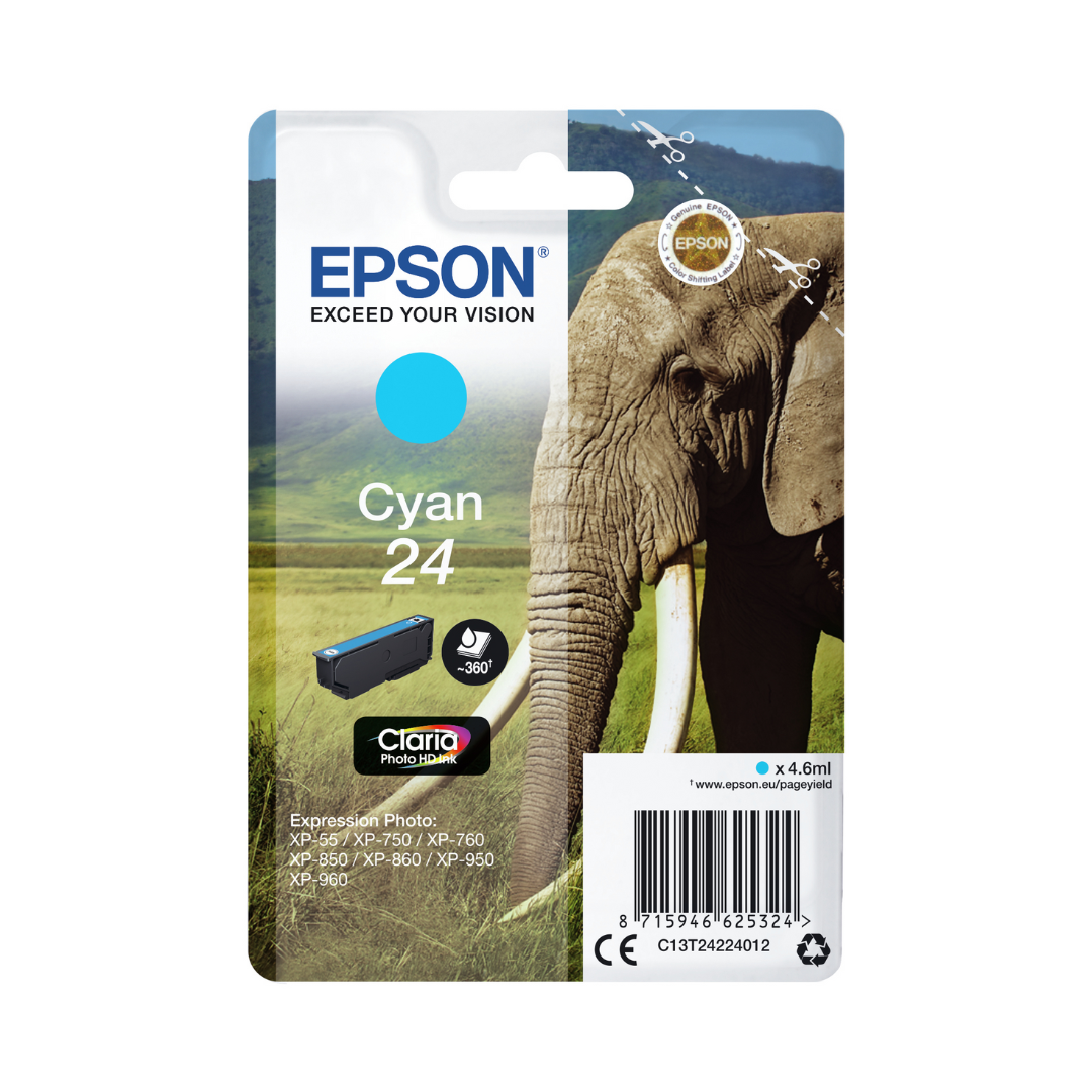 EPSON 24 Elephant Ink Cartridges