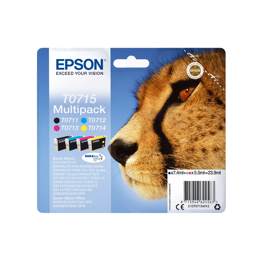 EPSON T0711/2/3/4/5 Cheetah Ink Cartridges