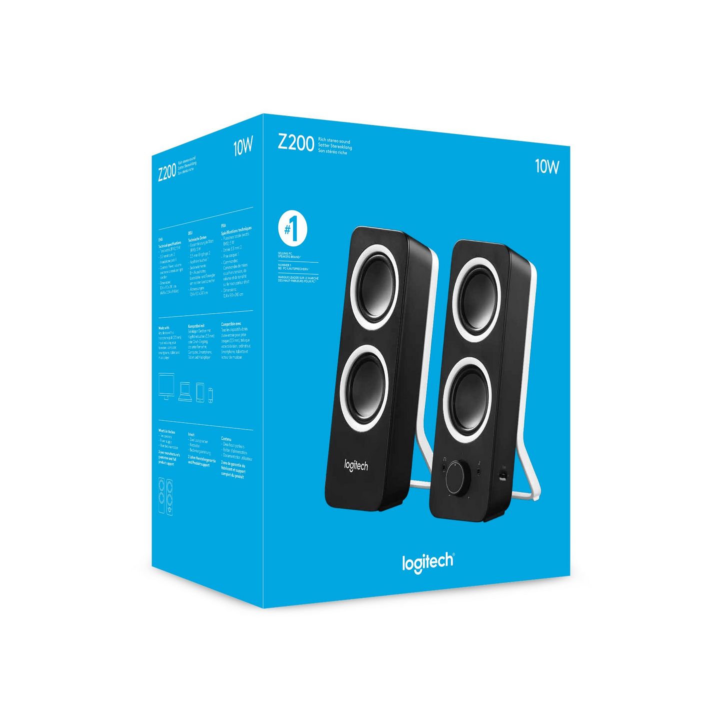 Logitech Z200 Rich Stereo Sound 10W Speakers