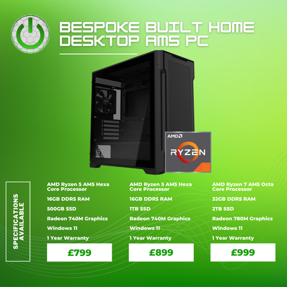 Bespoke Built Home AM5 Desktop PC