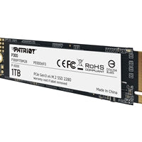 Patriot P300 (P300P1TBM28) 1TB NVMe SSD, M.2 Interface, PCIe Gen3, 2280, Read 2100MB/s, Write 1650MB/s