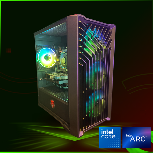BearMetal Basics B1.5 - Intel i3th Gen, 8GB RAM, 500GB SSD, Arc A380 Graphics, Gaming Desktop