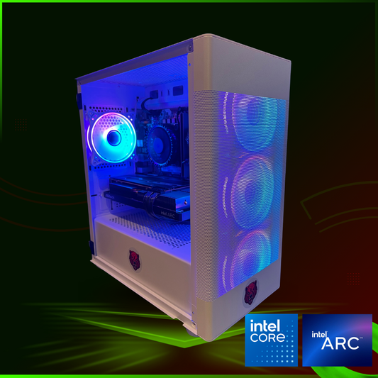 BearMetal Basics B2.5 - Intel i3th Gen, 16GB RAM, 500GB SSD, Arc A750 Graphics, Gaming Desktop