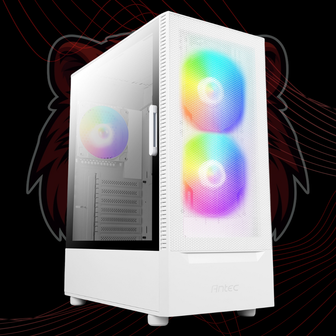 BearMetal Gaming White Wolf  - Ryzen 7 5800X, 16GB RAM, 1TB SSD, RX 7600, Gaming Desktop