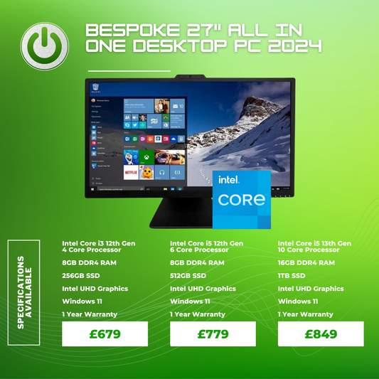 Pudsey Computers 2701 Bespoke 27" All in One Desktop PC