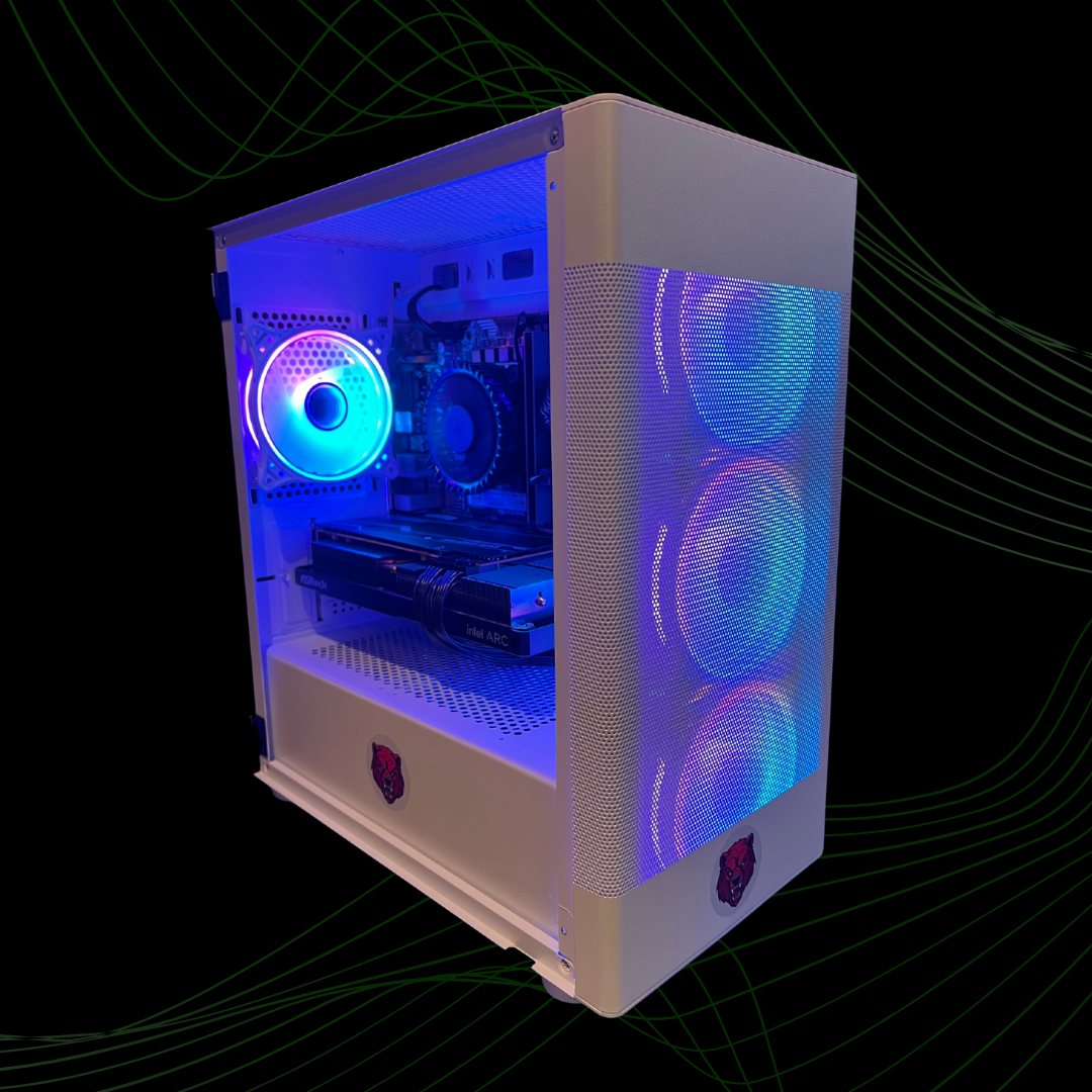 BearMetal Basics B2 - Intel i3 12th Gen, 16GB RAM, 512GB SSD, Arc A580 Graphics, Gaming Desktop