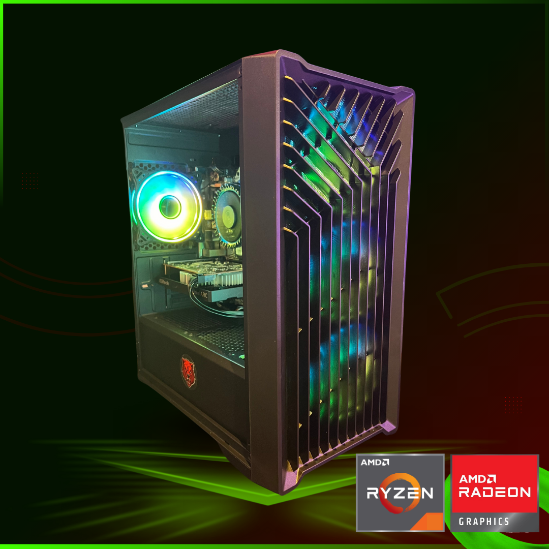 BearMetal Basics B1 2026 - AMD Ryzen 5, 8GB RAM, 500GB SSD, Radeon Graphics, Gaming Desktop