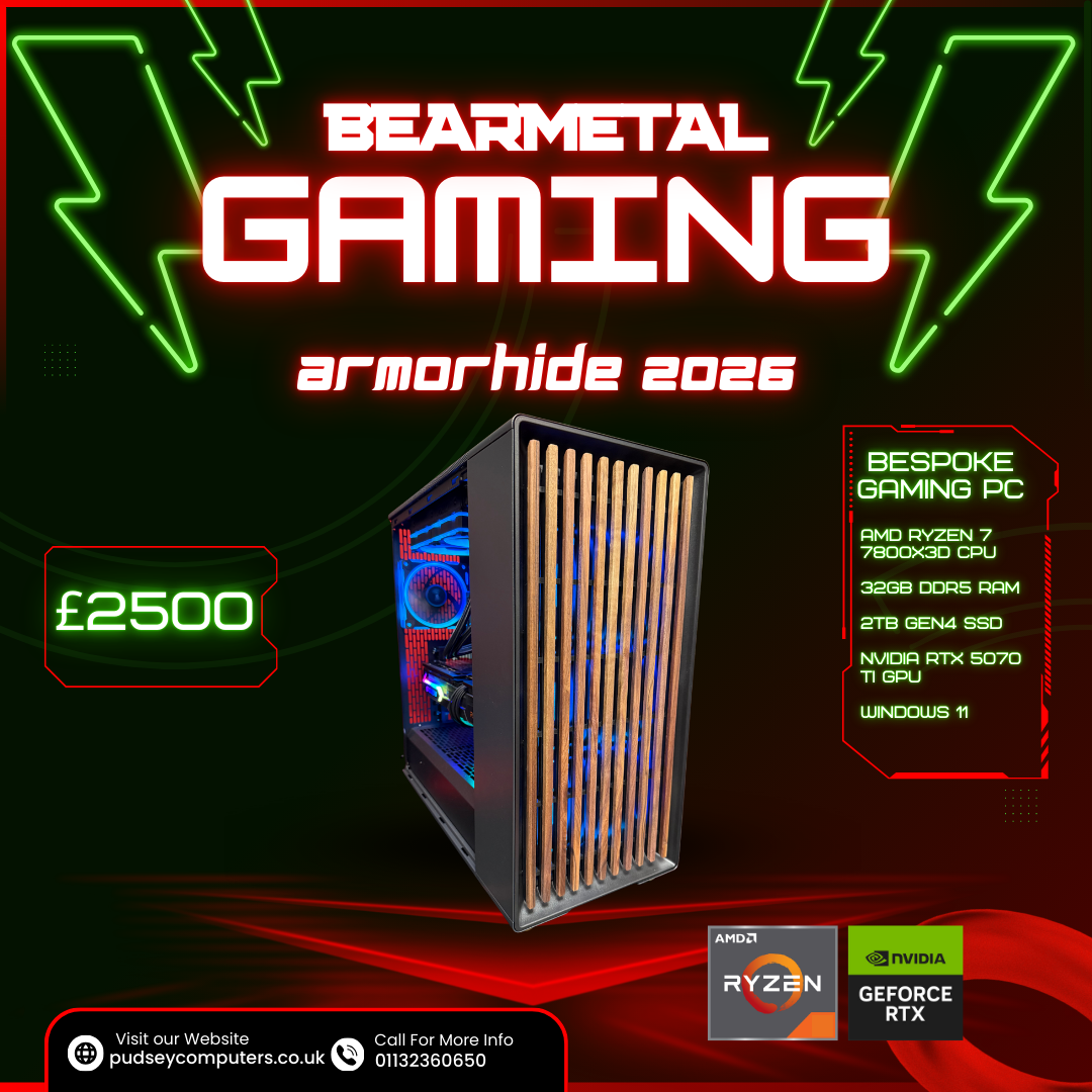 BearMetal Gaming Armorhide 2026 - AMD Ryzen 7 7800X3D, 32GB RAM, 2TB SSD, RTX 5070 Ti, Gaming Desktop