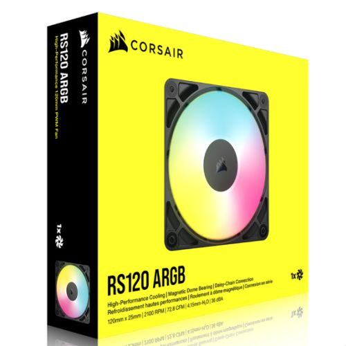 Corsair RS120 ARGB PWM 12cm Black Case Fan