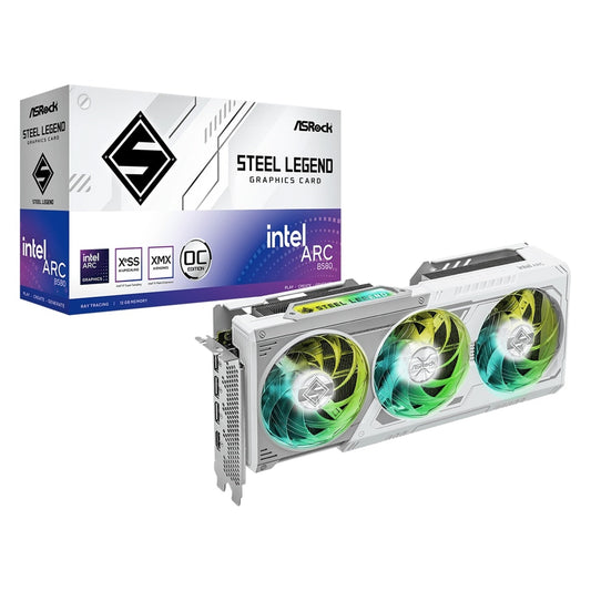 ASRock Intel Arc B580 Steel Legend 12GB OC Graphics Card