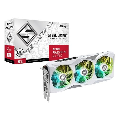 Asrock RX7600 Steel Legend OC 8GB DDR6 Graphics Card