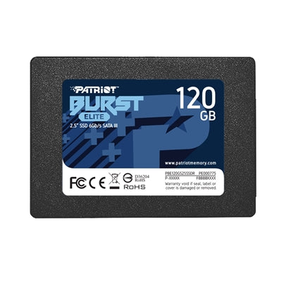 Patriot Elite (PBE120GS25SSDR) 120GB 2.5 Inch SSD, Sata 3 Interface, Read 450MB/s, Write 320MB/s
