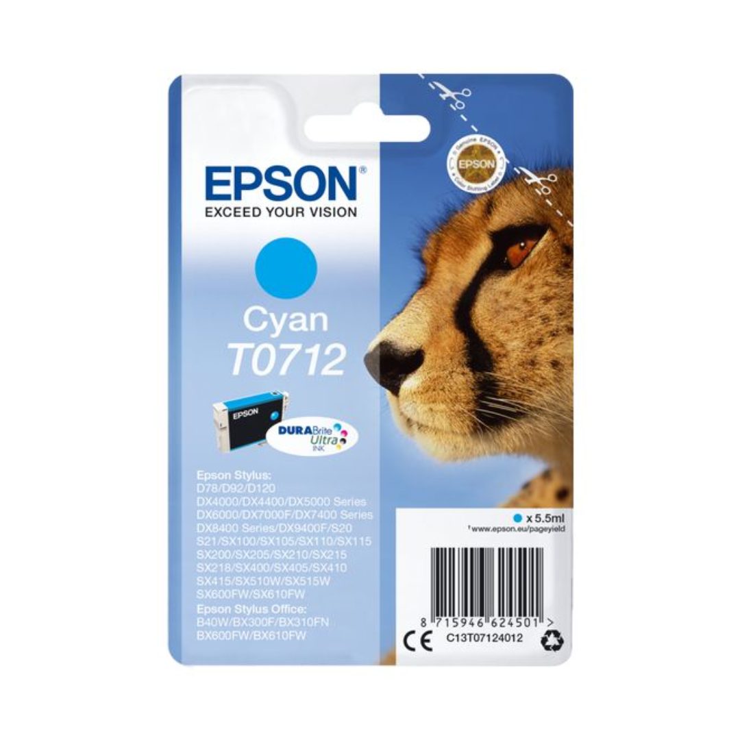 EPSON T0711/2/3/4/5 Cheetah Ink Cartridges