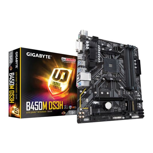 Gigabyte B450M DS3H v2 micro-ATX AM4 Motherboard