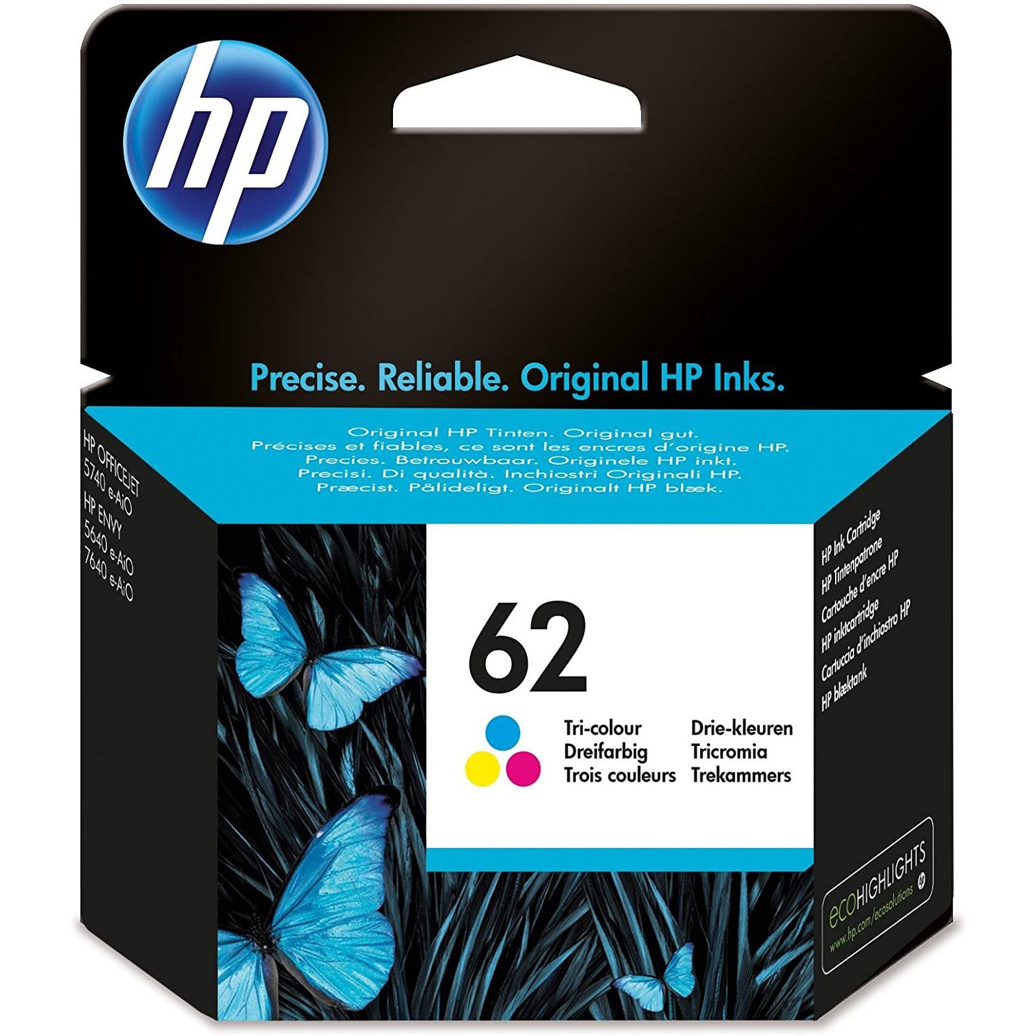 HP 62 (black & colour available)